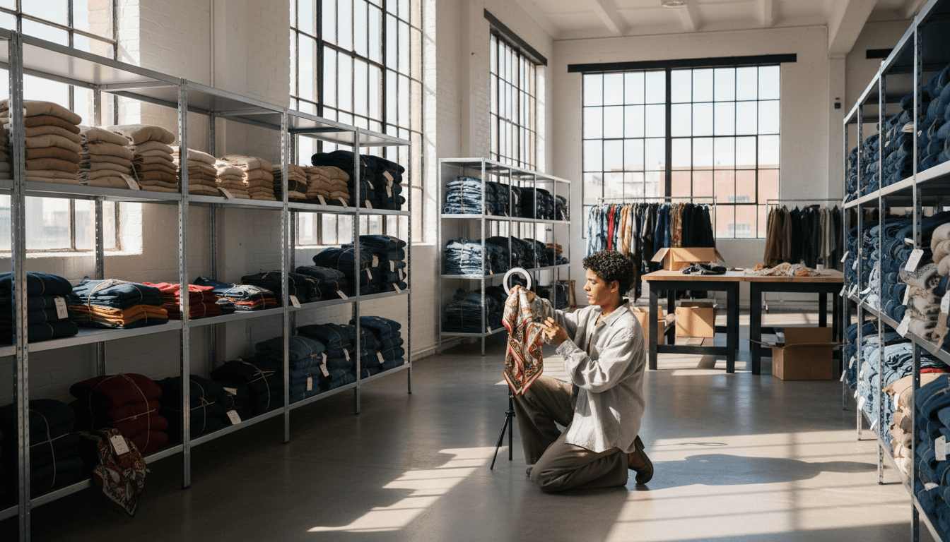 Organized wholesale clothing inventory